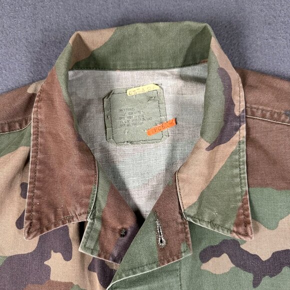 US Army Mens Small Regular USNG Camo Woodland Military Combat DD Patch Jacket - Picture 6 of 12